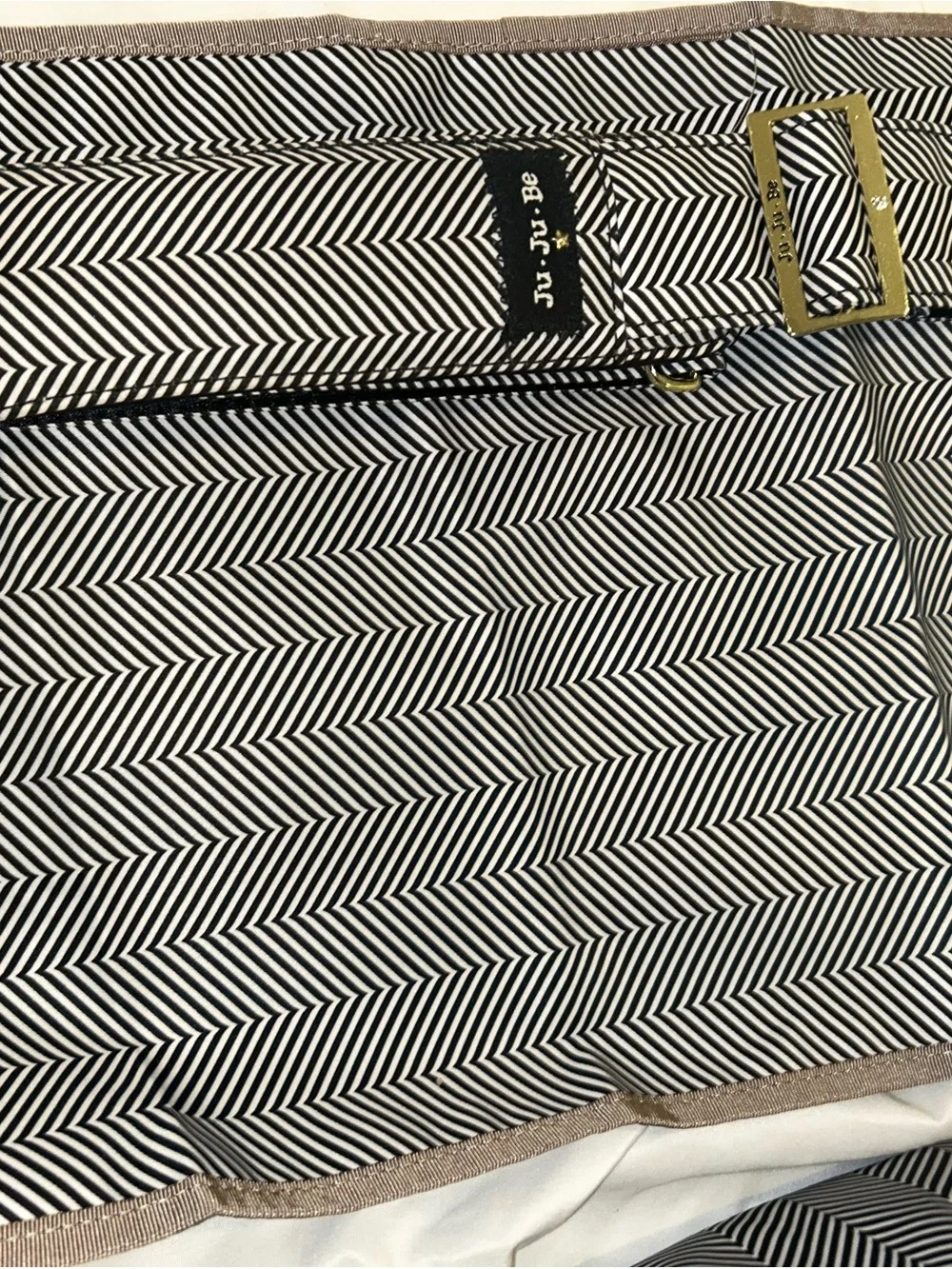 Ju-Ju-Be Black & White Chevron Baby Bag Bag